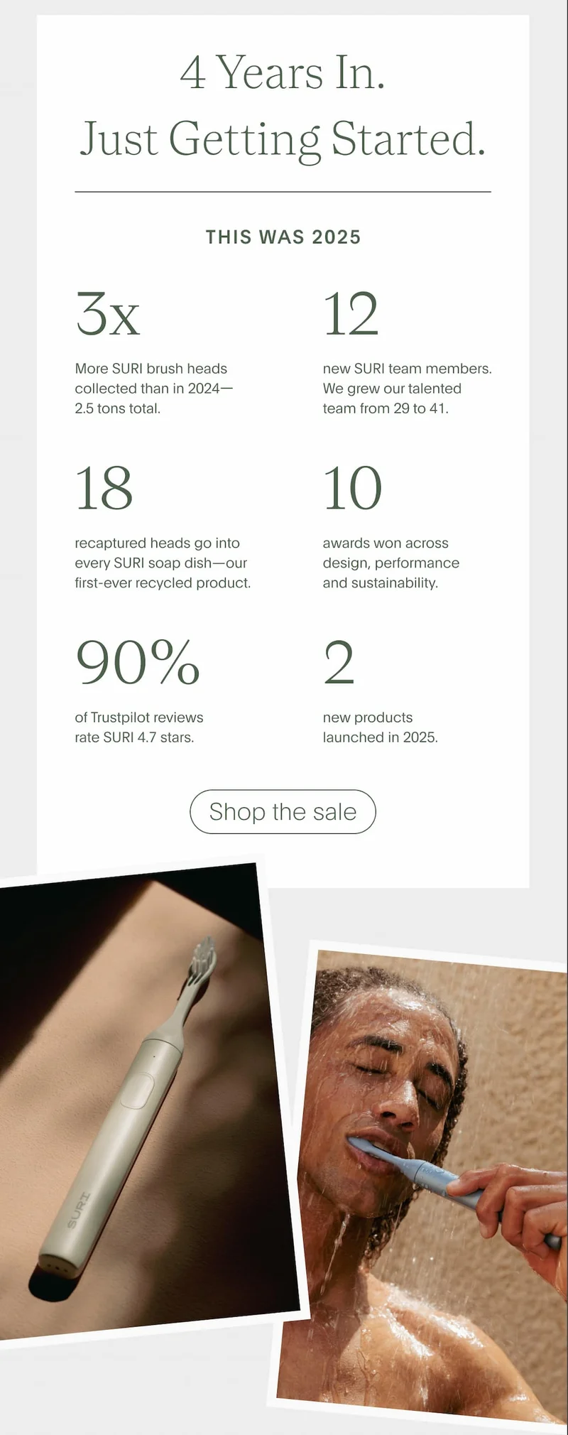 4 Years In. Just Getting Started. | Shop the sale
