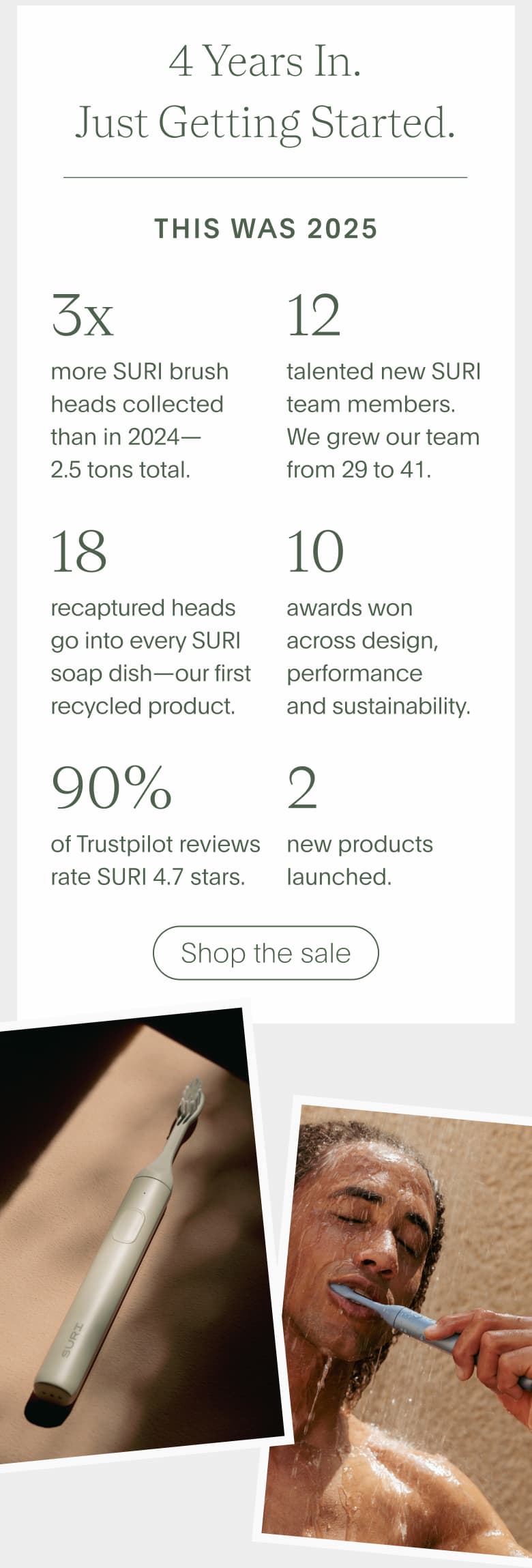 4 Years In. Just Getting Started. | Shop the sale