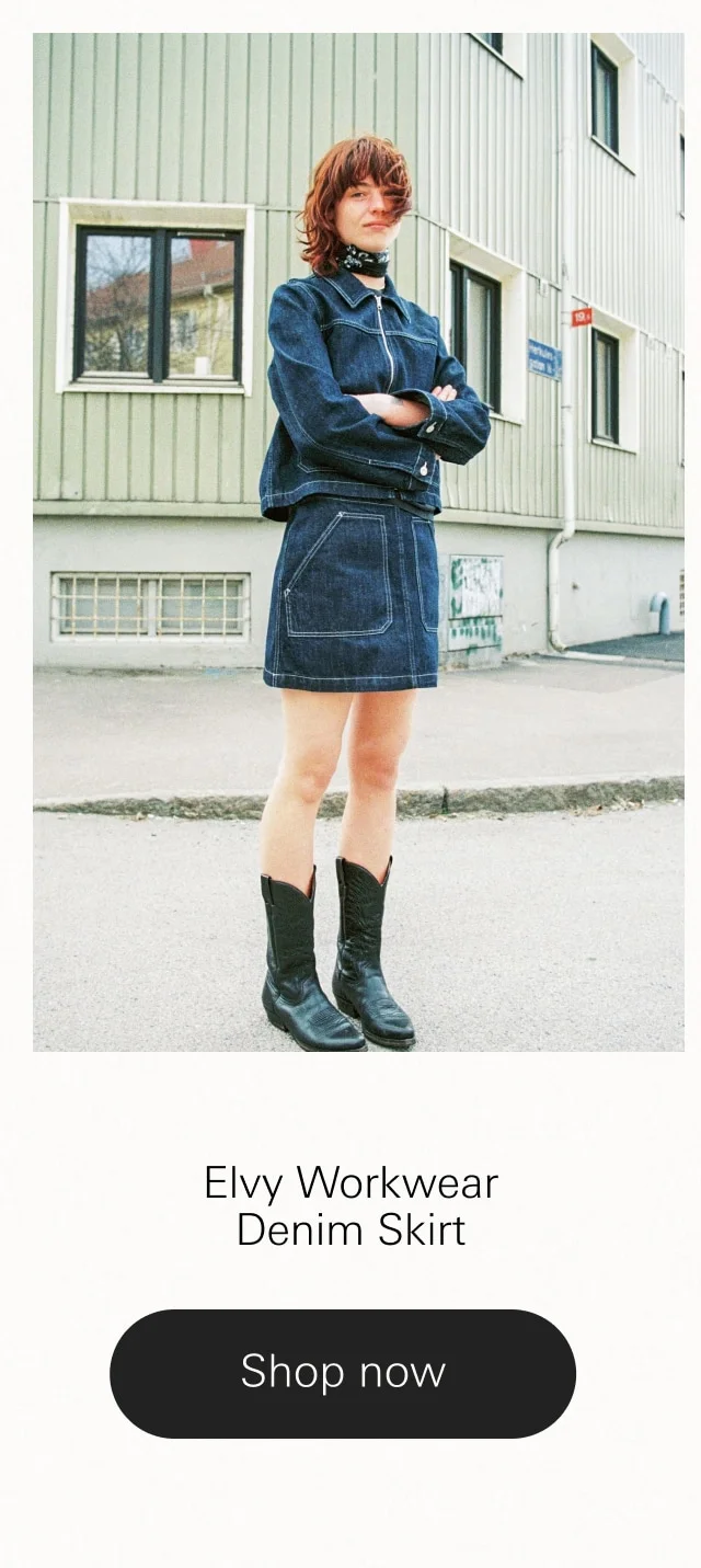 Elvy Workwear Denim Skirt