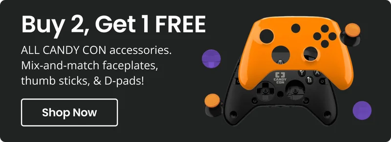 Buy 2, Get 1 Free All CANDY CON accessories Mix and Match faceplates, thumb sticks & D-pads .