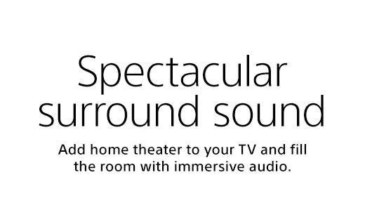 Spectacular surround sound | Add home theater to your TV and fill the room with immersive audio.