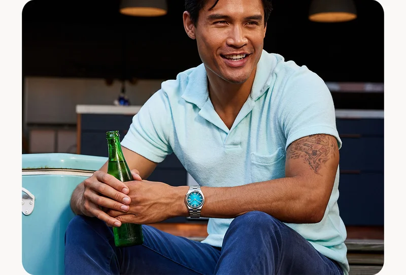 Man wearing "TSUYOSA" Collection watch