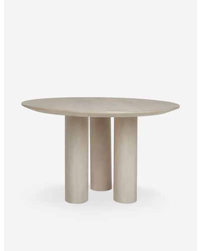 Mojave Round Dining Table - Whitewash
