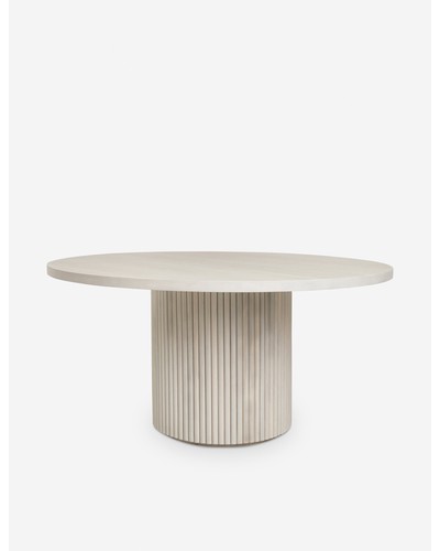 Rutherford Round Dining Table - White Wash
