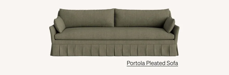 Shop Portola Pleated Sofa