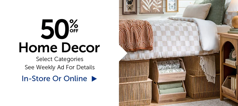 50% Off Home Decor - Select Categories
