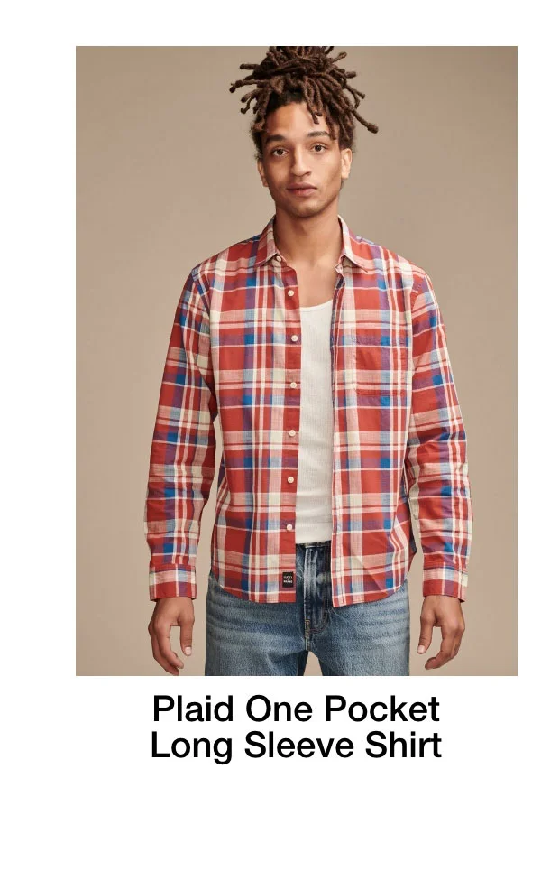 Plaid One Pocket Long Sleeve Shirt