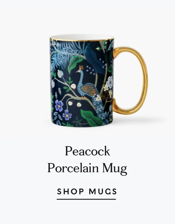 Peacock Porcelain Mug