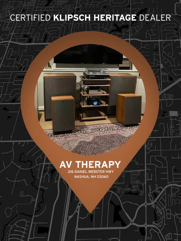 Certified Klipsch Heritage Dealer - AV Therapy, 216 Daniel Webster Hwy, Nashua, NH 03060