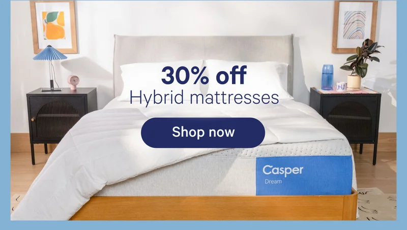 30% off Hybrid mattresses
