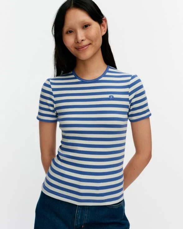 Kukkea Tasaraita Unikko t-shirt