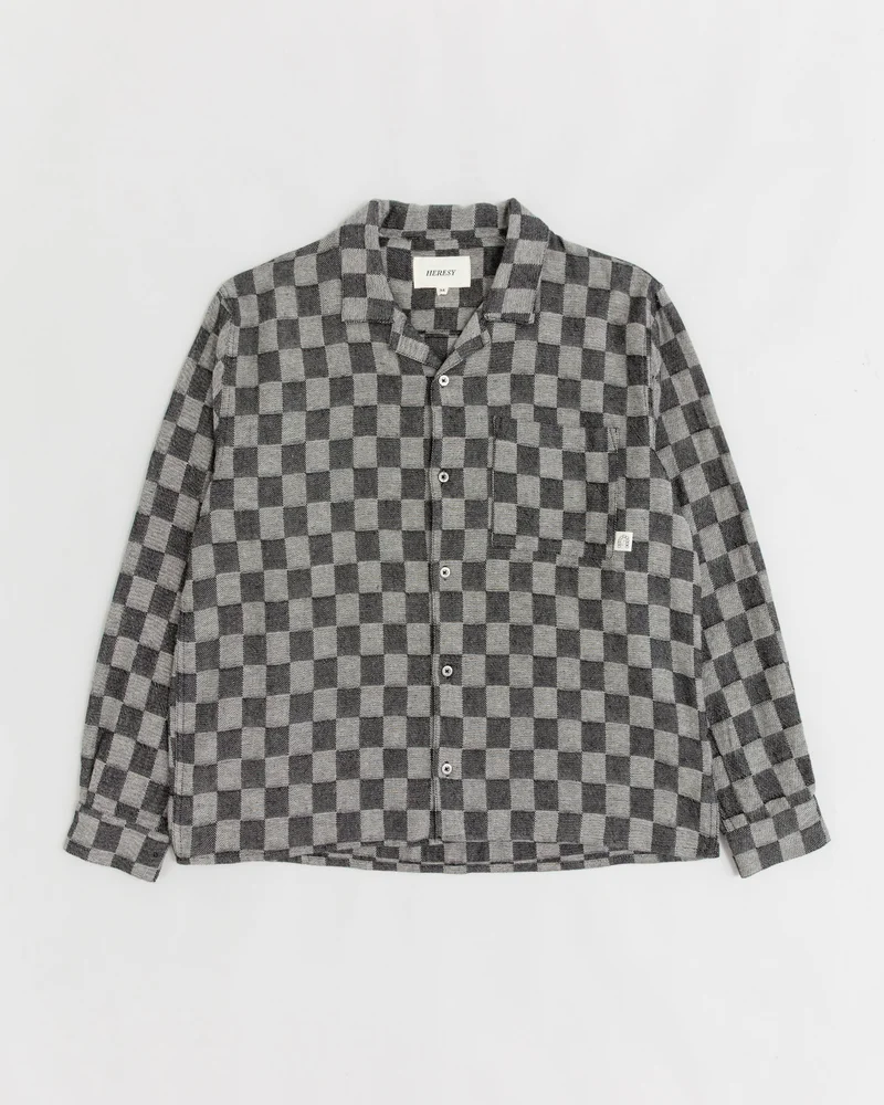 Image of Heresy Trellis Revere Shirt - Black Check