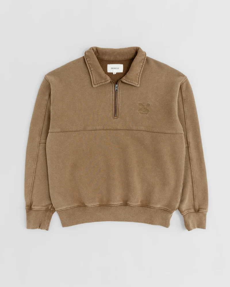 Image of Heresy Green Man 1/4 Zip - Biscuit