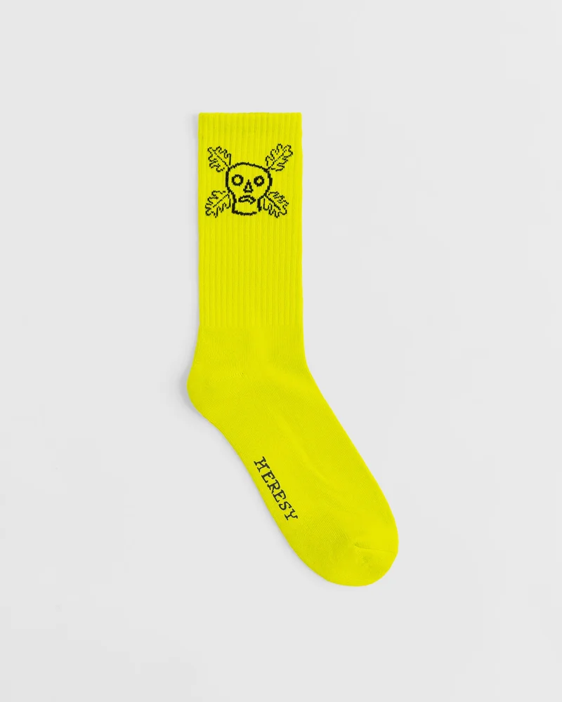 Image of Heresy Green Man Socks - Flouro Green