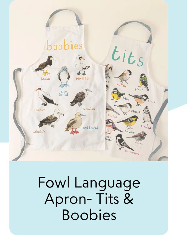Fowl Language Apron- Tits & Boobies