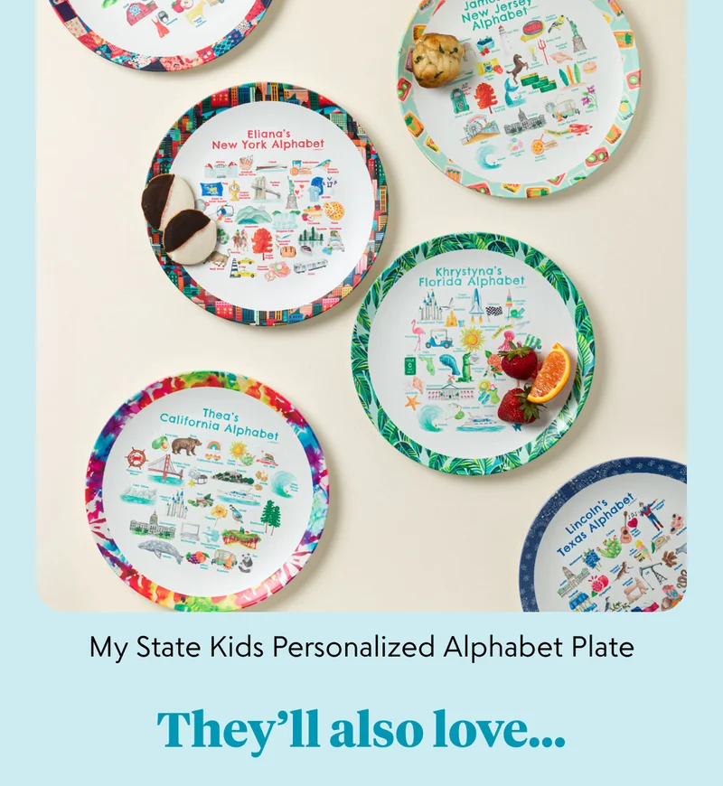 My State Kids Personalized Alphabet Plate