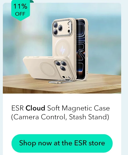 ESR Cloud Soft Magnetic Case (Camera Control, Stash Stand)