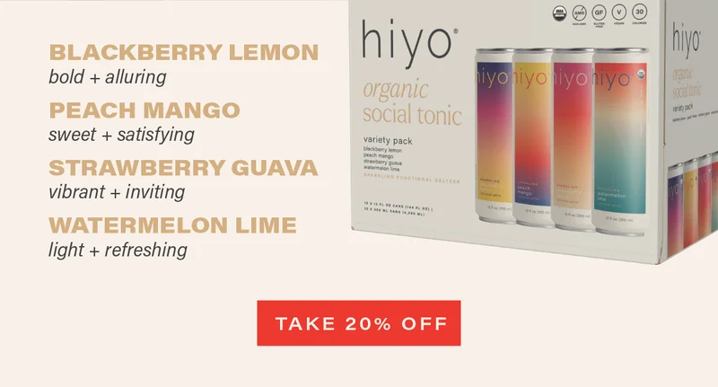 BLACKBERRY LEMON (bold + alluring), PEACH MANGO (sweet + satisfying), STRAWBERRY GUAVA (vibrant + inviting), WATERMELON LIME (light + refreshing). [TAKE 20% OFF]