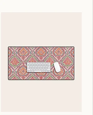 Pastel Diamond Pattern Desk Mat