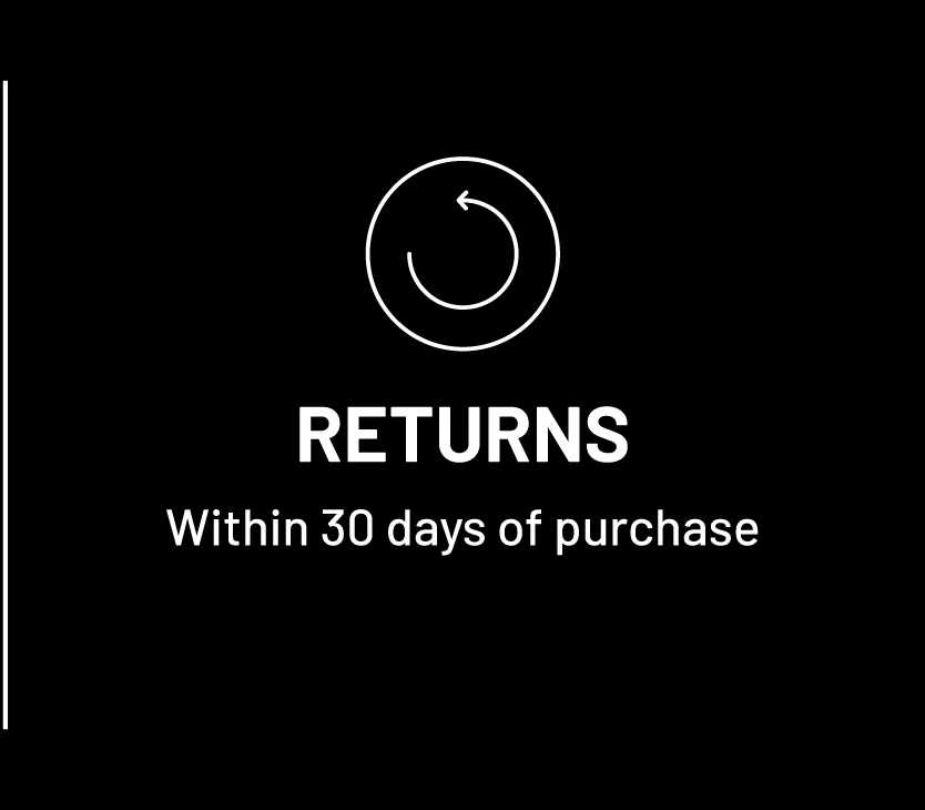 Returns within 30 days of purchase