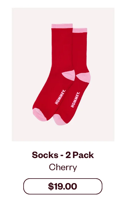 Socks - 2 Pack Cherry