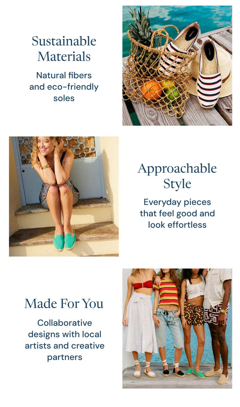Sustainable Materials. Approachable Style. Made For You.