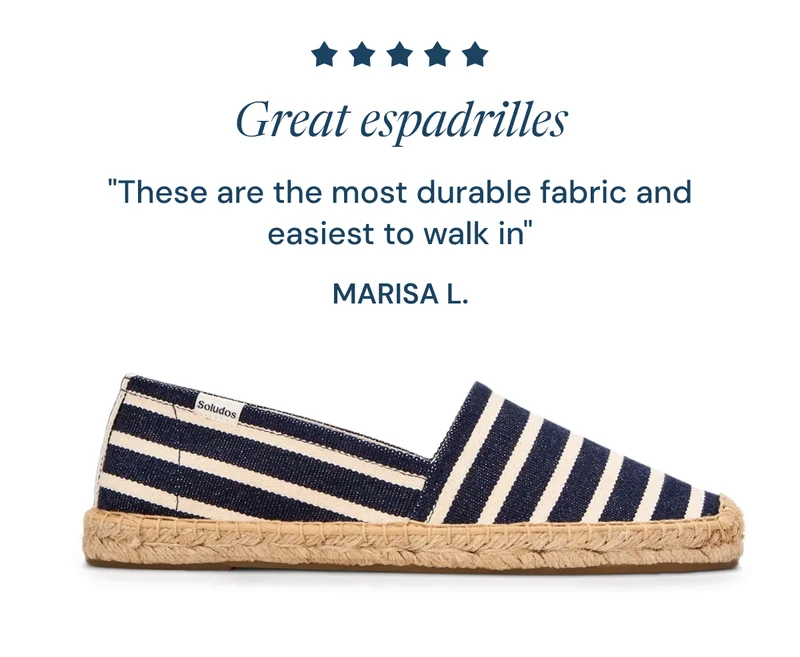 "Great espadrilles"