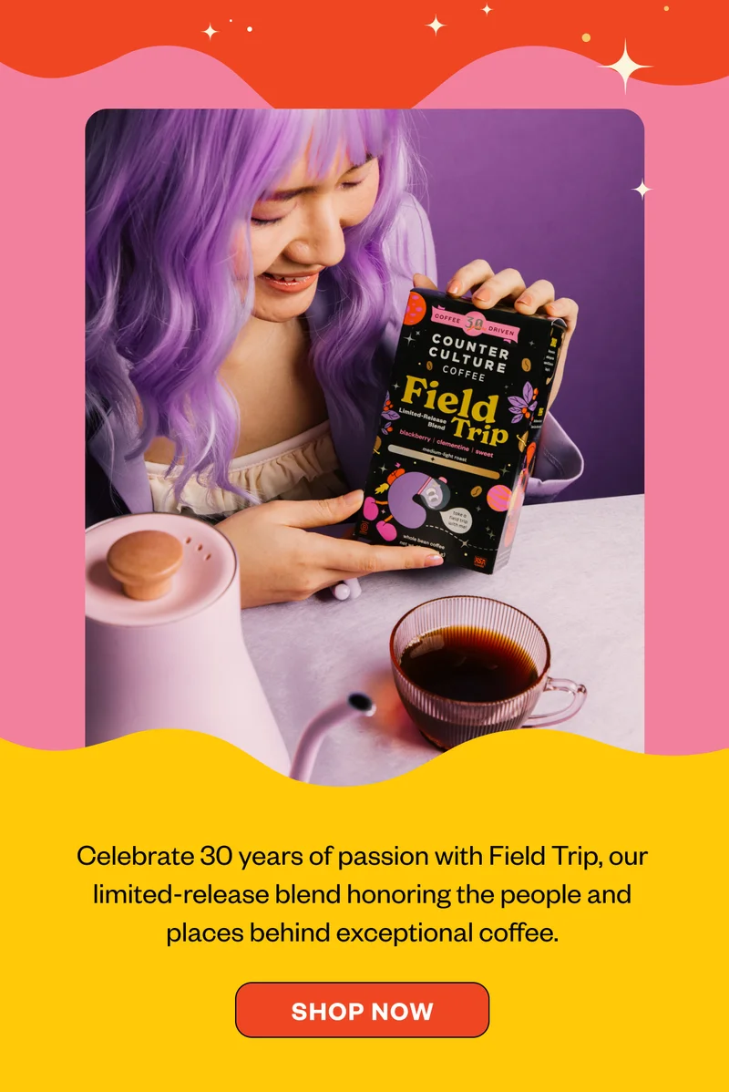 Celebrate 30 years of passion with Field Trip, our limited-release blend honoring the people and places behind exceptional coffee. Shop Now