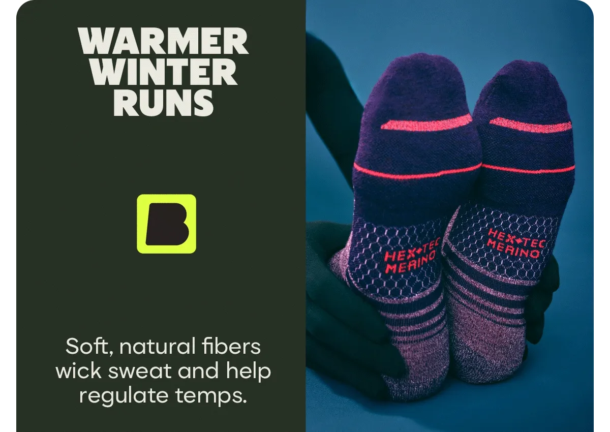 WARMER WINTER RUNS | RUN | Soft, natural fibers wick sweat and help regulate temps.