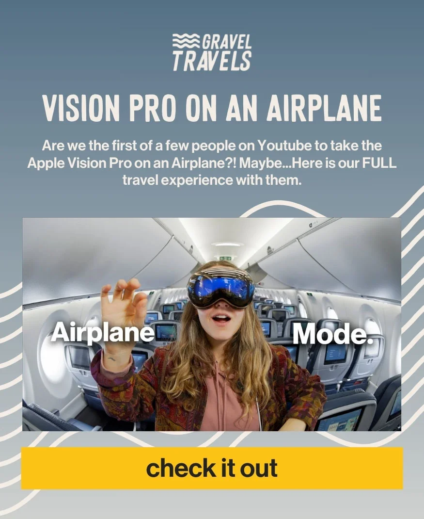 we tried the vision pro on an airplane. Check it out