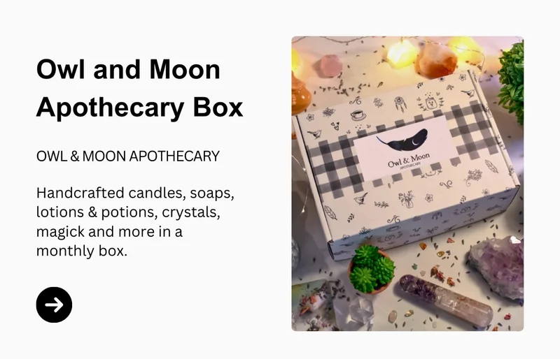 owl and moon apothecary box
