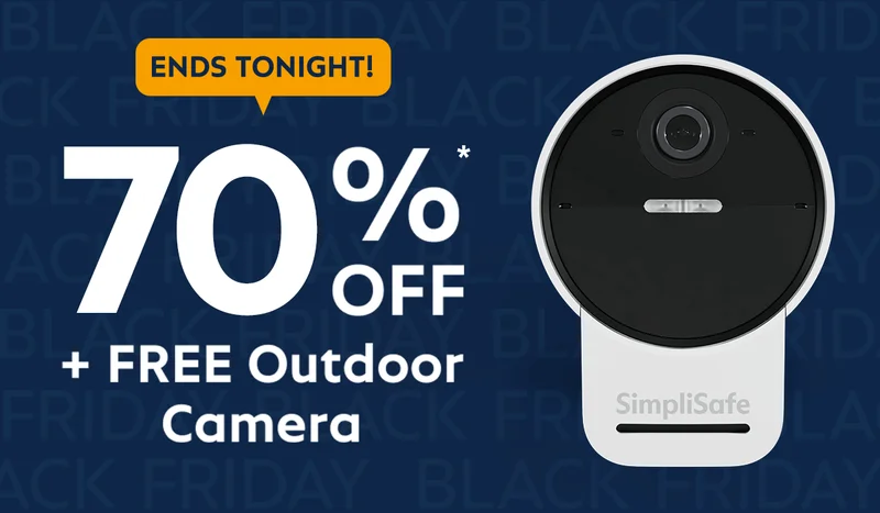 Ends Tonight: Black Friday 70% off + Free Outdoor Camera*