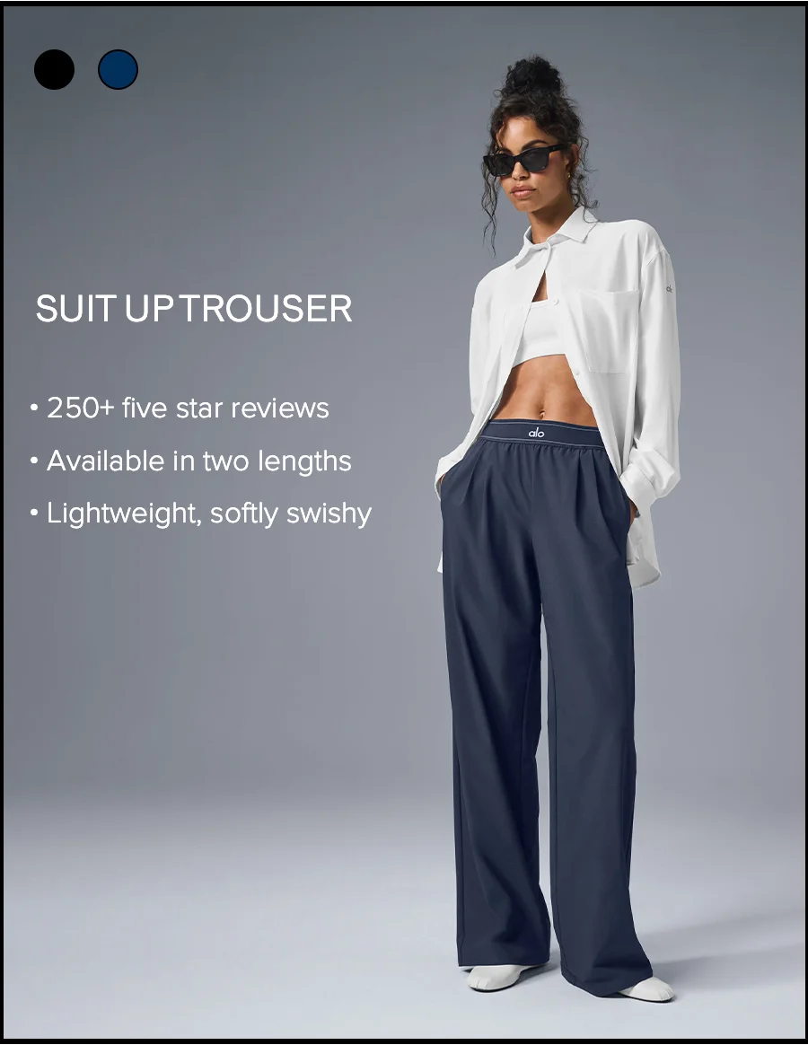 SUIT UP TROUSER. 250+ 5 star review. Available in two lengths. Lightweight, softly swishy