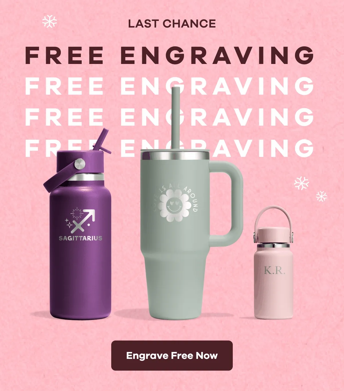 LAST CHANCE FREE ENGRAVING | Engrave It Free