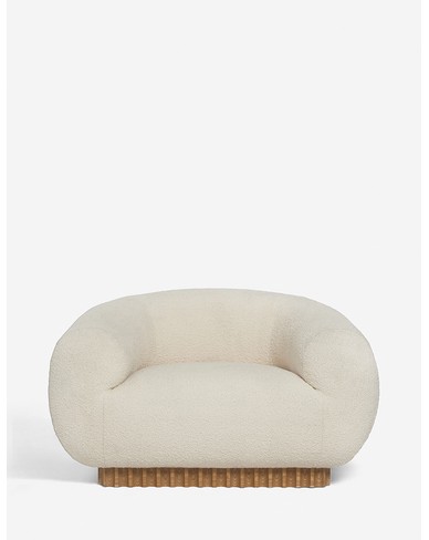 Billow Accent Chair by Sarah Sherman Samuel - Ivory Boucle