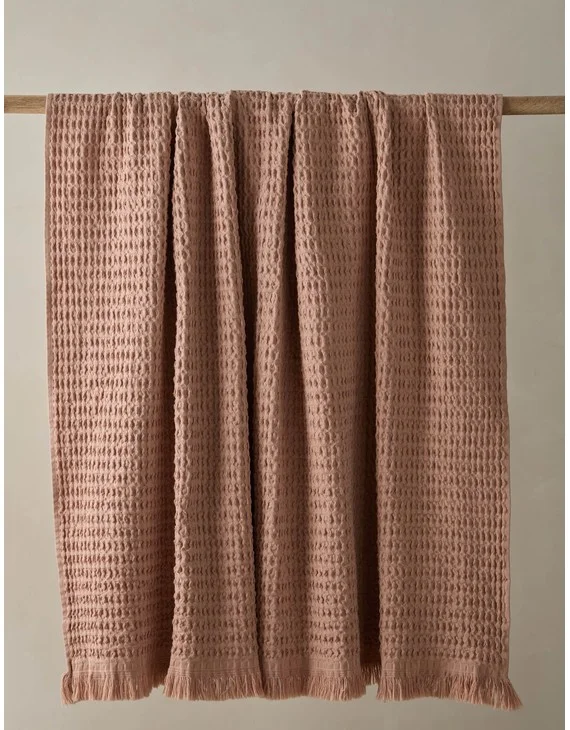 Sophie Cotton Throw-Blush