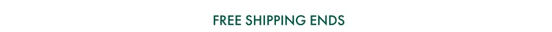Free shipping ends