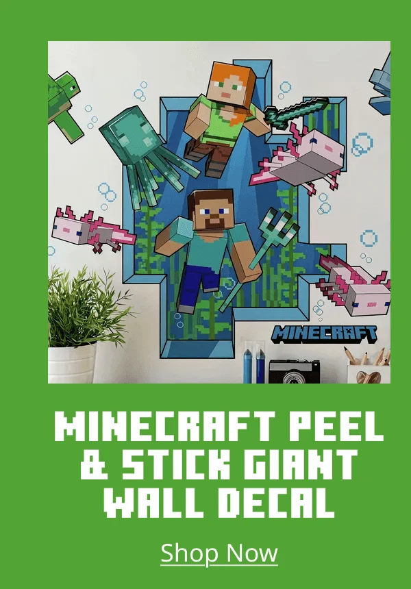 Minecraft Peel & Stick Giant Wall Decal