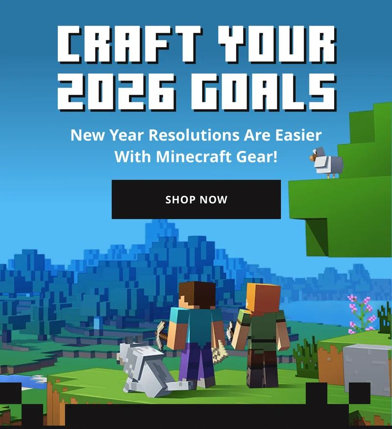 CRAFT YOUR 2026 GOALS - New Year Resolutions Are Easier With Minecraft Gear