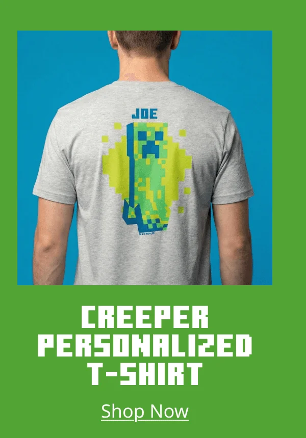 Minecraft Creeper Personalized Adult T-Shirt