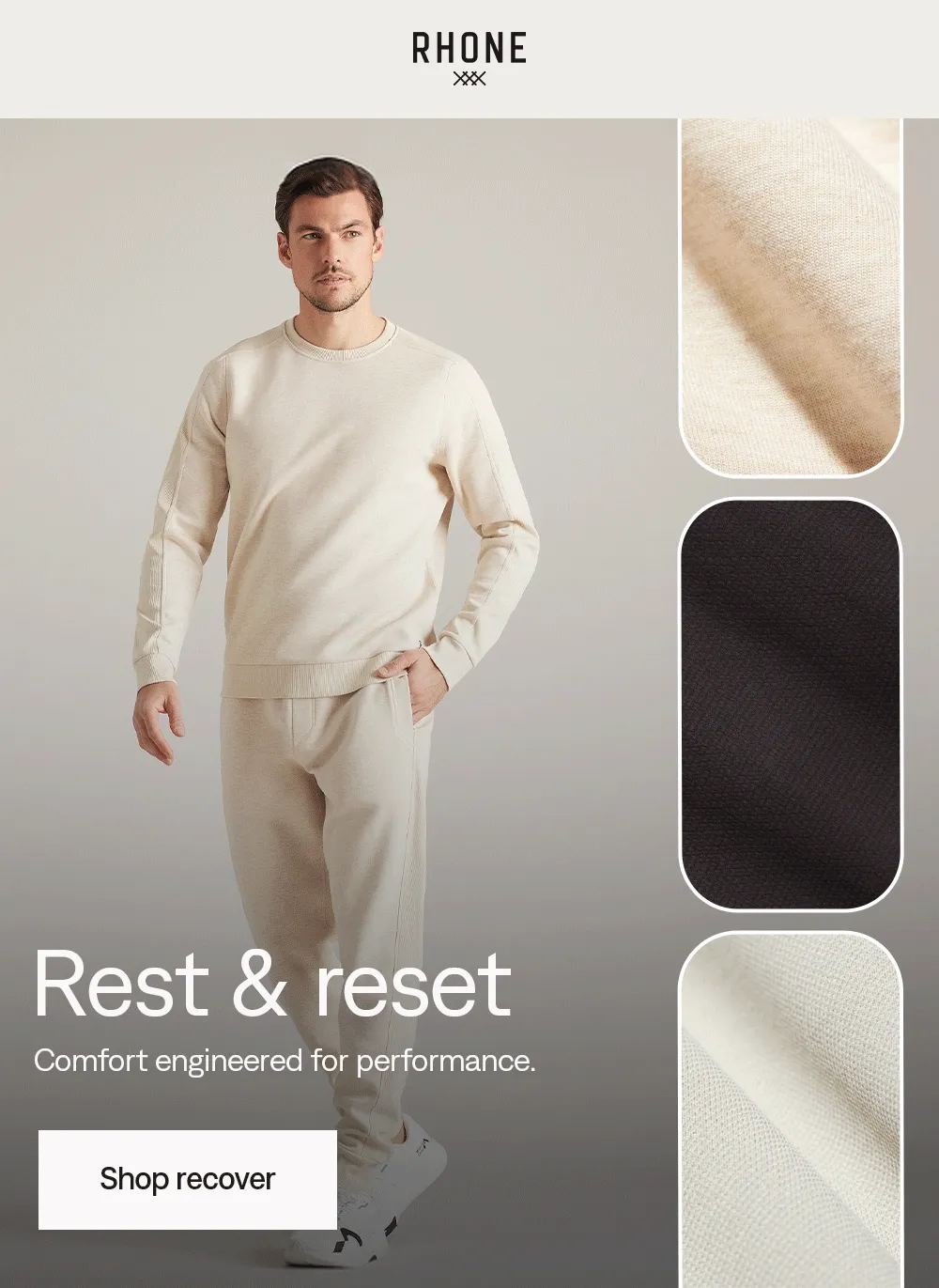 RHONE: Rest & reset. Shop recover