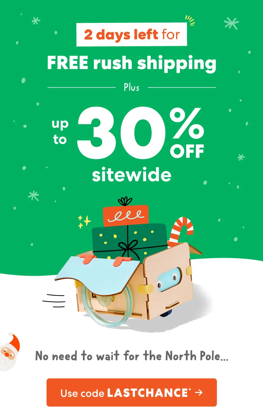 Rush shipping is on us!