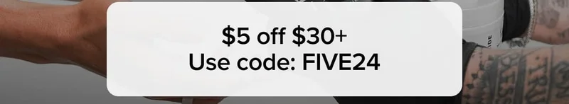 $5 off $30+ Use code: FIVE24