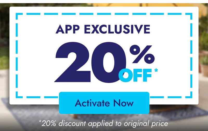 Save 20% off an item in app only! *20% discount applied to orginal price