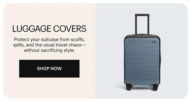 Protect your suitcase from scuffs, spills, and the usual travel chaos—without sacrificing style.