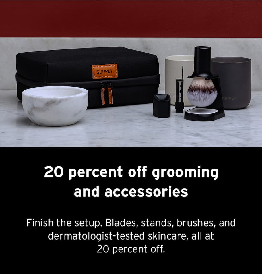 20% off grooming and acccessories