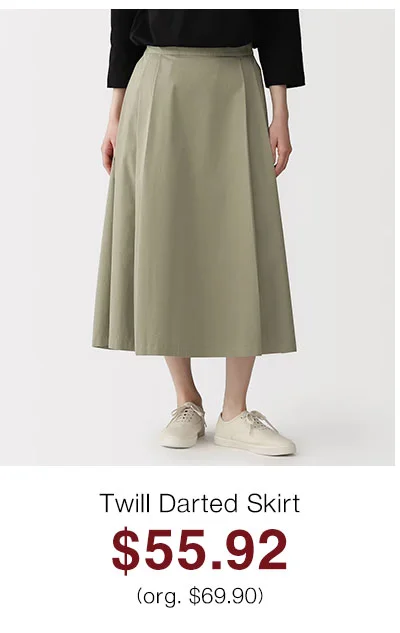 Shop Twill Darted Skirt