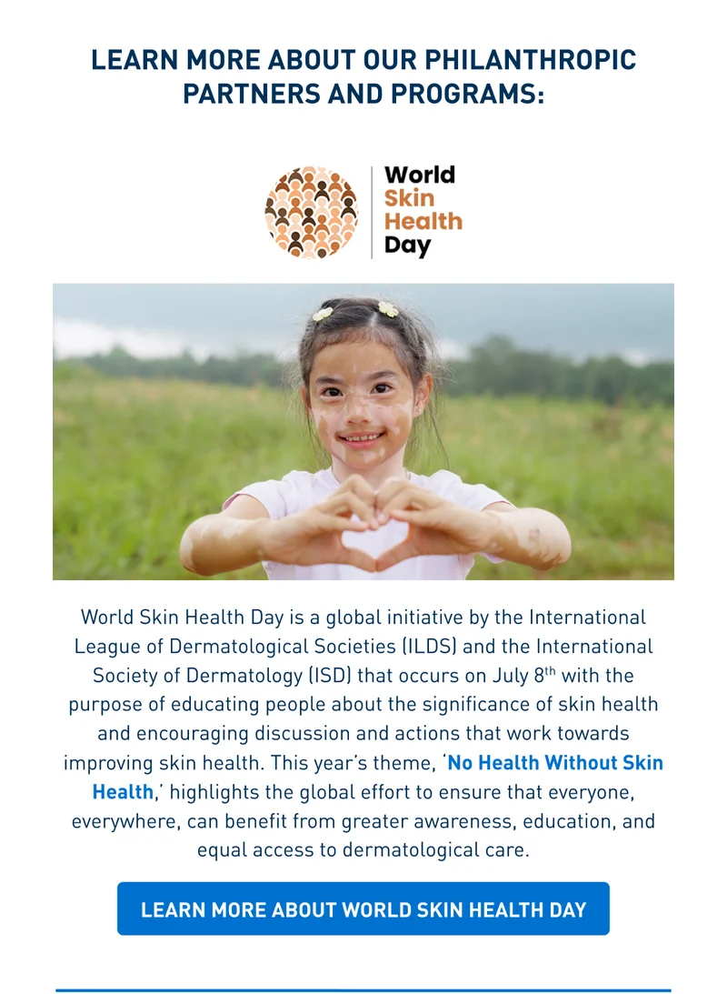 LEARN MORE ABOUT WORLD SKIN HEALTH DAY
