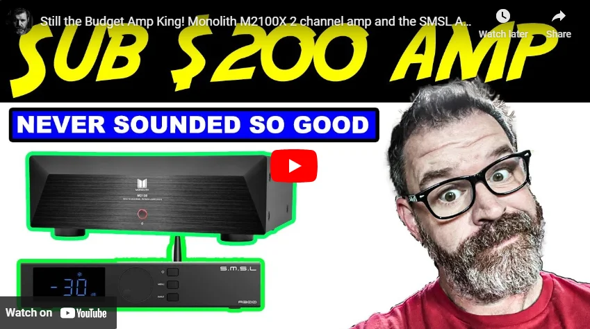 Monolith by Monoprice M2100X 2x90 Watts Per Channel Stereo Home Theater Power Amplifier with RCA & XLR Inputs