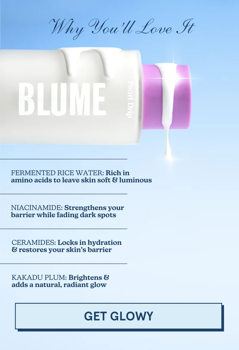Why You’ll Love It: FERMENTED RICE WATER: Rich in amino acids to leave skin soft & luminous | NIACINAMIDE: Strengthens your barrier while fading dark spots | CERAMIDES: Locks in hydration & restores your skin’s barrier | KAKADU PLUM: Brightens & adds a natural, radiant glow. [GET GLOWY]